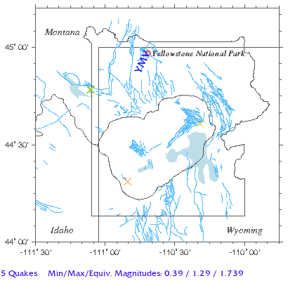 Yellowstone Quake Map