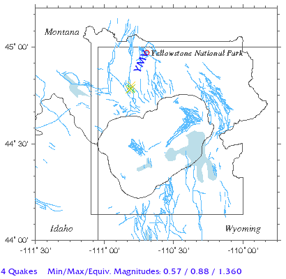 Yellowstone Quake Map