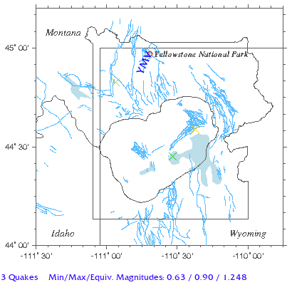 Yellowstone Quake Map