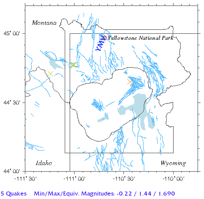 Yellowstone Quake Map