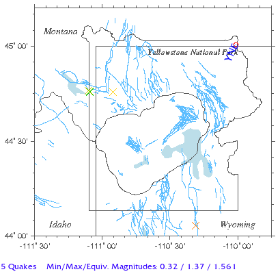 Yellowstone Quake Map