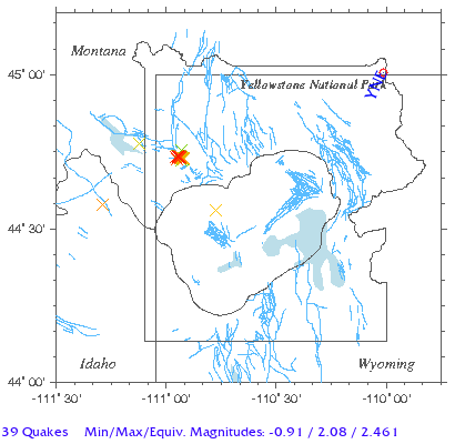 Yellowstone Quake Map