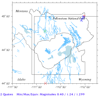 Yellowstone Quake Map