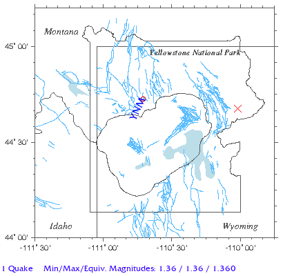 Yellowstone Quake Map