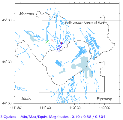 Yellowstone Quake Map