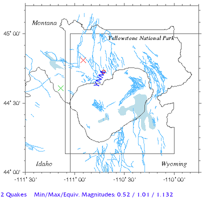 Yellowstone Quake Map