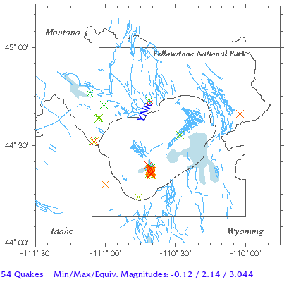 Yellowstone Quake Map