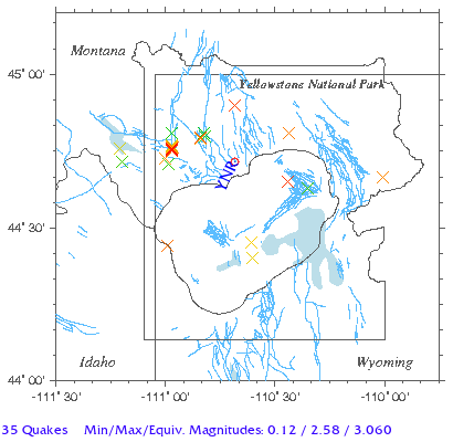 Yellowstone Quake Map