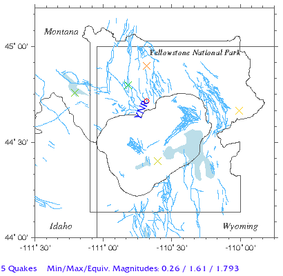 Yellowstone Quake Map