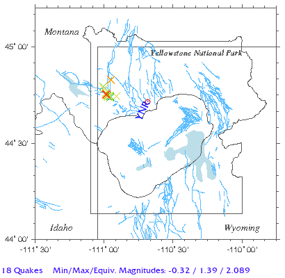 Yellowstone Quake Map