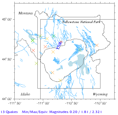 Yellowstone Quake Map