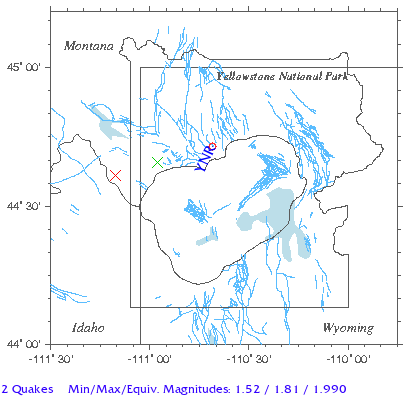 Yellowstone Quake Map