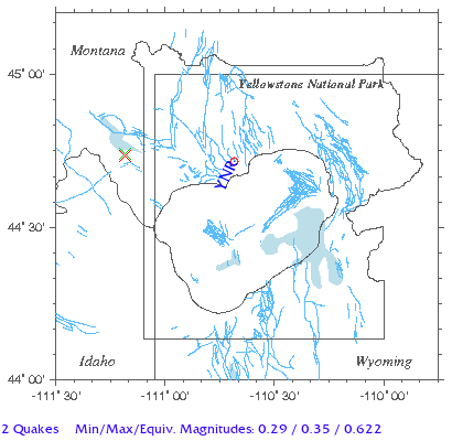 Yellowstone Quake Map