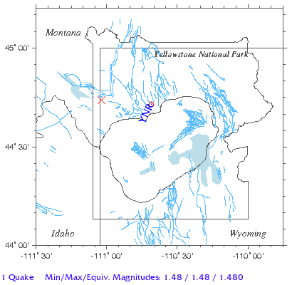 Yellowstone Quake Map