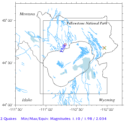 Yellowstone Quake Map