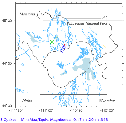 Yellowstone Quake Map