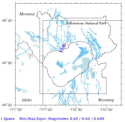 Yellowstone Quake Map