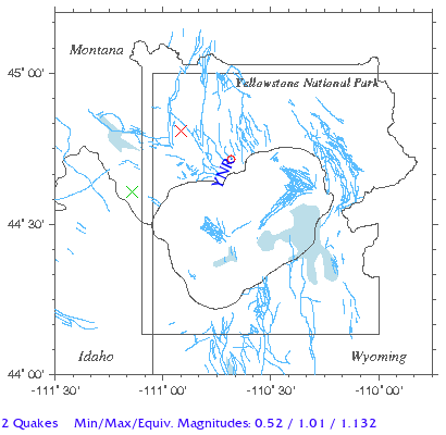 Yellowstone Quake Map