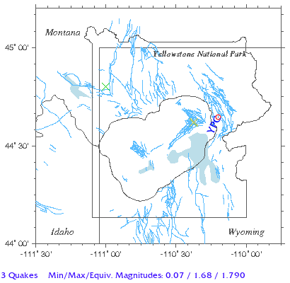 Yellowstone Quake Map