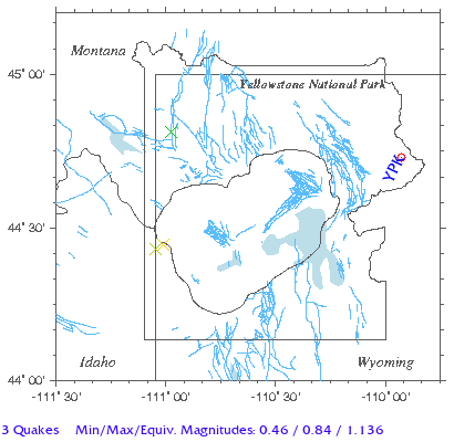 Yellowstone Quake Map