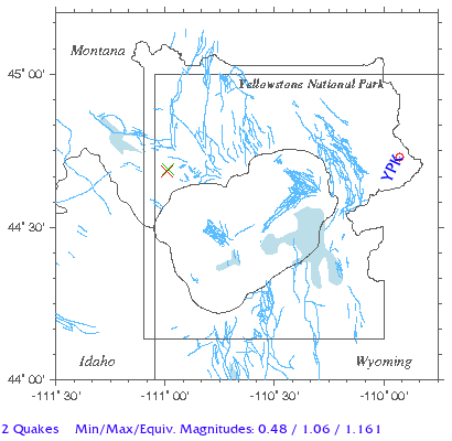 Yellowstone Quake Map