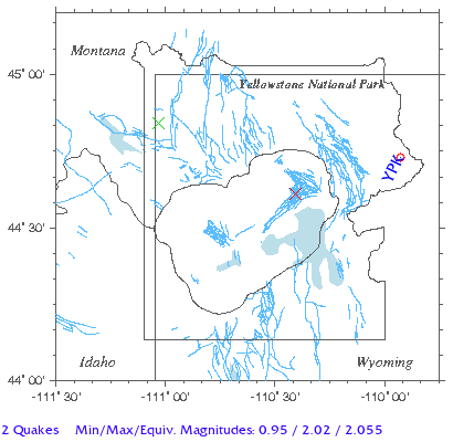 Yellowstone Quake Map