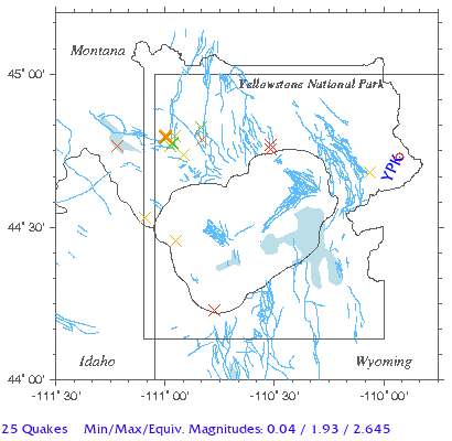 Yellowstone Quake Map