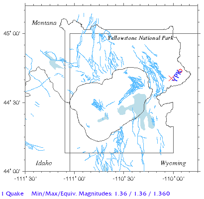 Yellowstone Quake Map