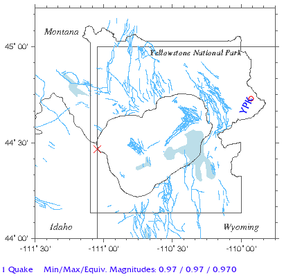 Yellowstone Quake Map