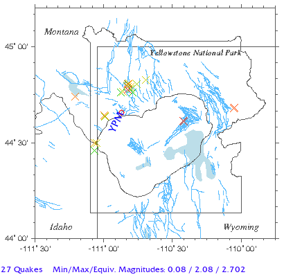 Yellowstone Quake Map