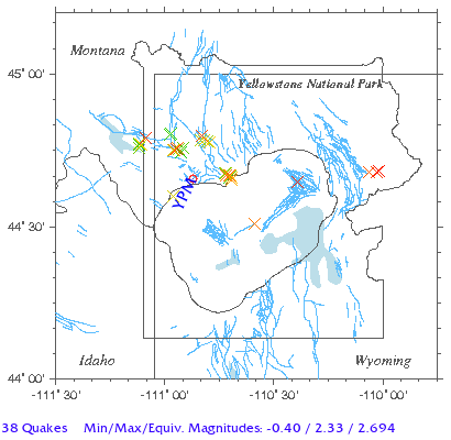 Yellowstone Quake Map