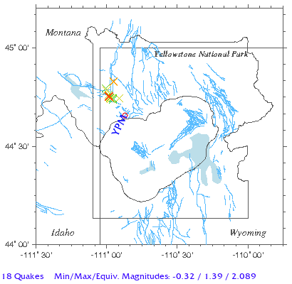 Yellowstone Quake Map