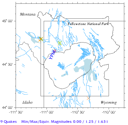 Yellowstone Quake Map