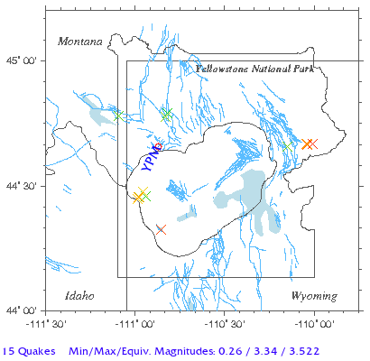 Yellowstone Quake Map