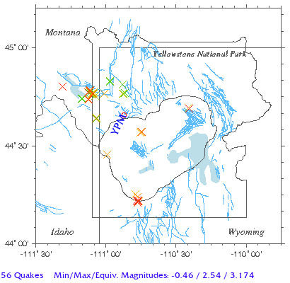 Yellowstone Quake Map