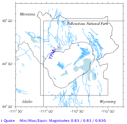 Yellowstone Quake Map