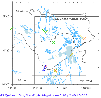 Yellowstone Quake Map