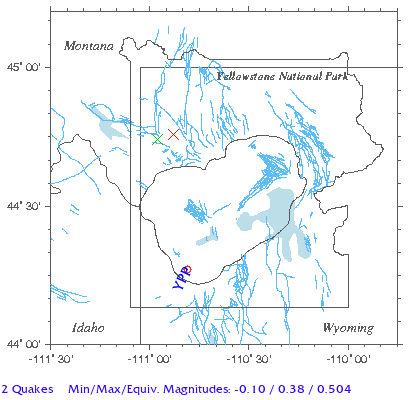 Yellowstone Quake Map