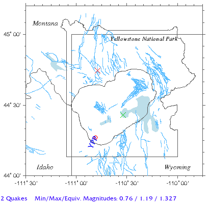 Yellowstone Quake Map