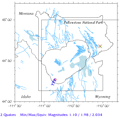 Yellowstone Quake Map