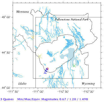 Yellowstone Quake Map