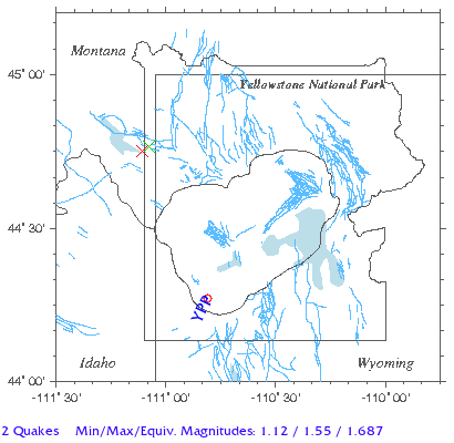 Yellowstone Quake Map