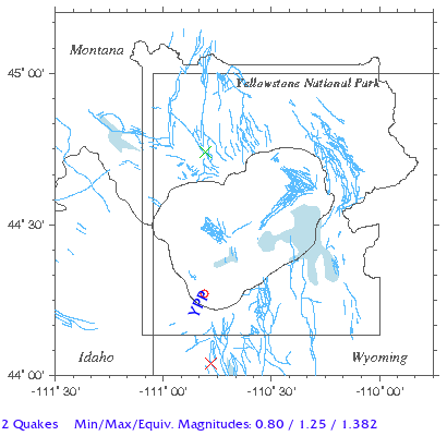 Yellowstone Quake Map