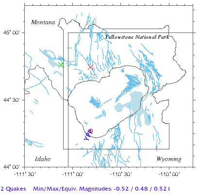 Yellowstone Quake Map