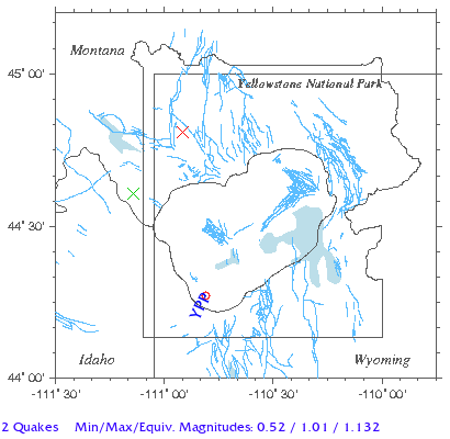 Yellowstone Quake Map