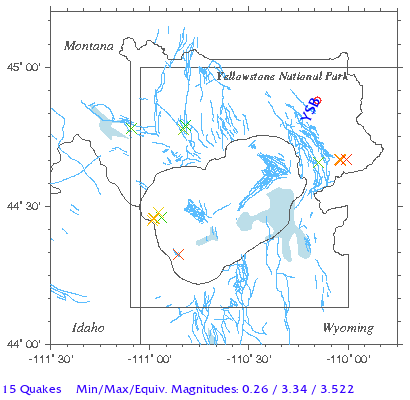 Yellowstone Quake Map