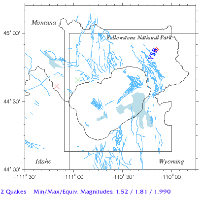 Yellowstone Quake Map