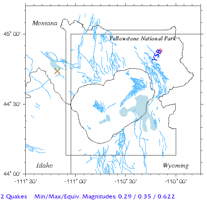 Yellowstone Quake Map