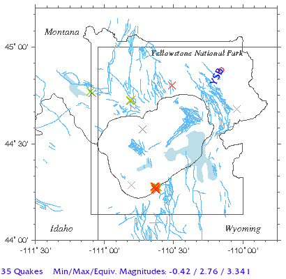 Yellowstone Quake Map