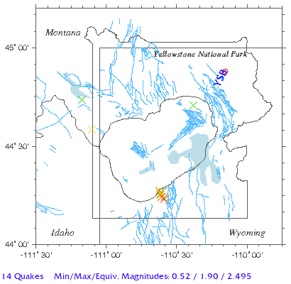 Yellowstone Quake Map